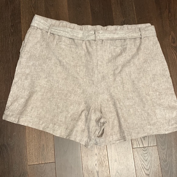 Addition Elle Belted Linen Shorts - Picture 5 of 15